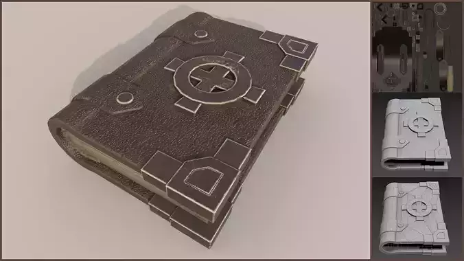 Fantasy Spellbook With Celtic Cross