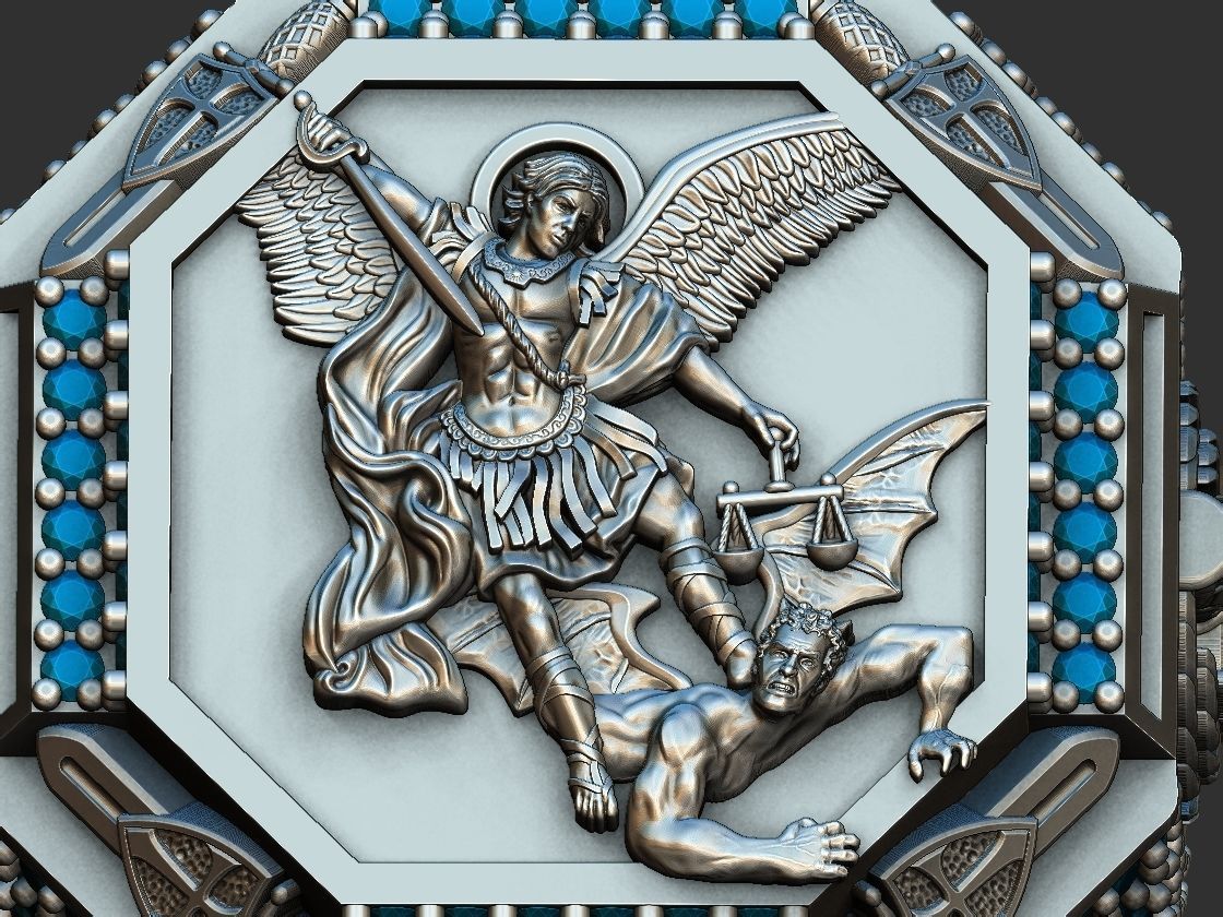 Saint Michael Sword Ring - Miguel 3D print model_6