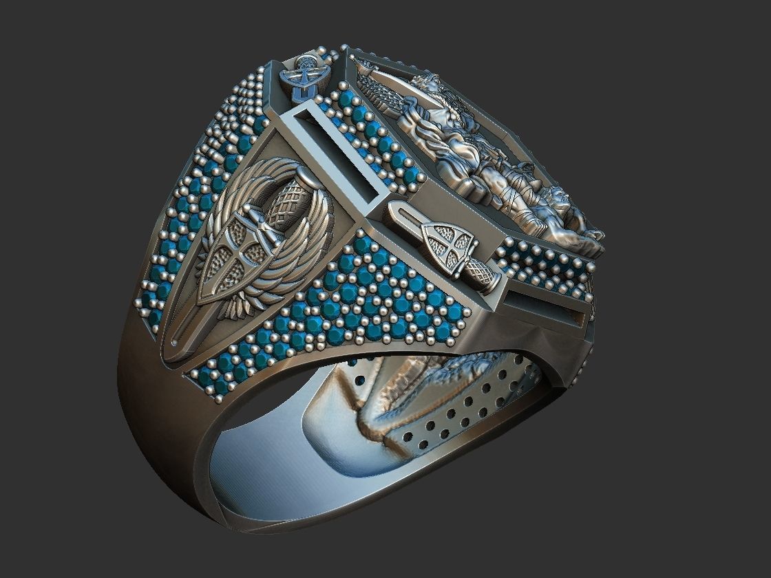 Saint Michael Sword Ring - Miguel 3D print model_2