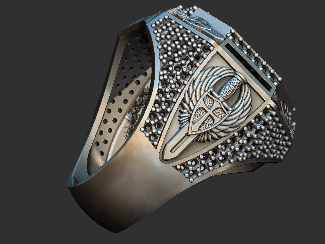Saint Michael Sword Ring - Miguel 3D print model_8