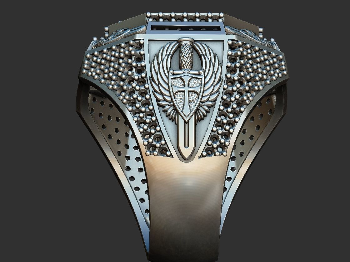 Saint Michael Sword Ring - Miguel 3D print model_10