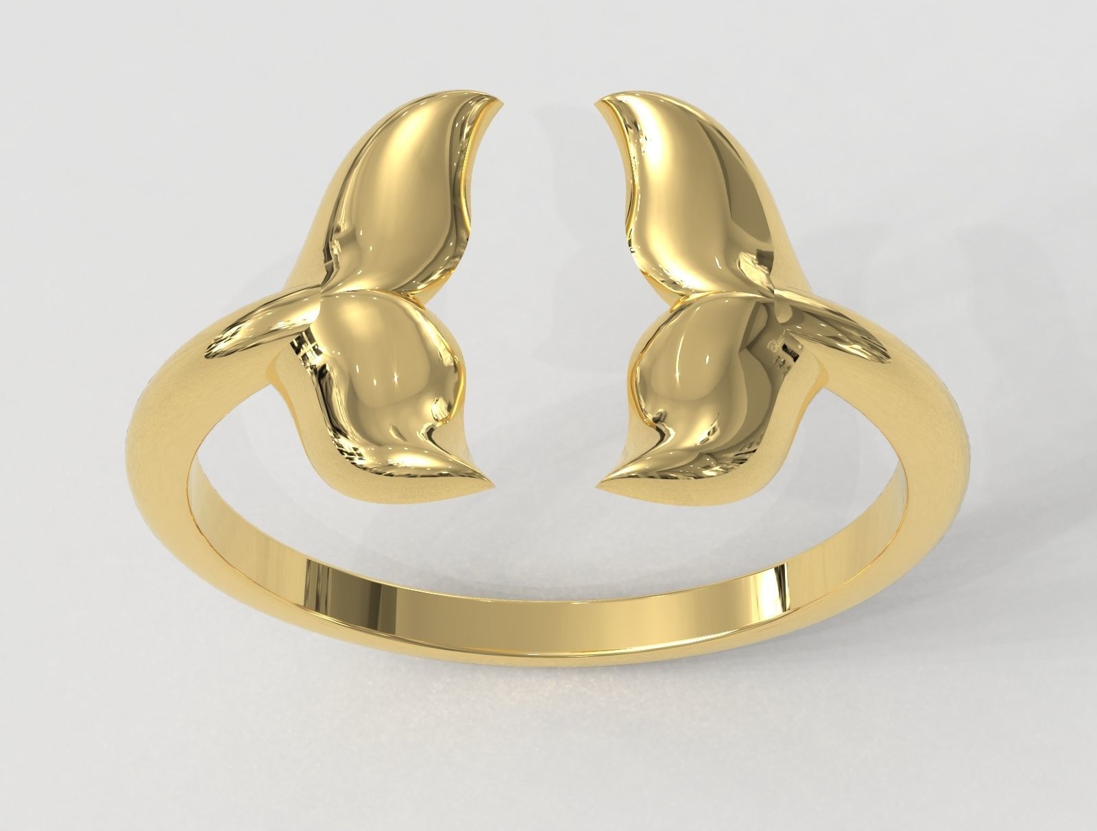 Dolphin Ring 3D print model_3