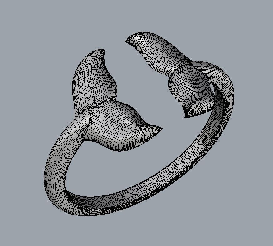 Dolphin Ring 3D print model_13