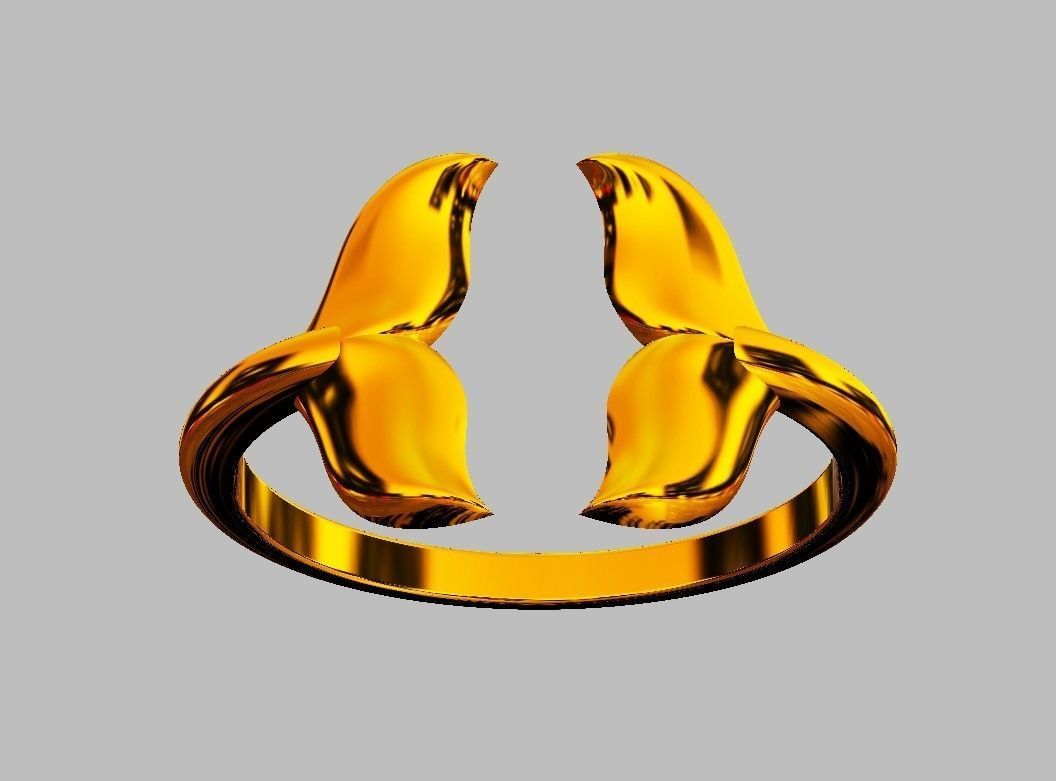 Dolphin Ring 3D print model_7