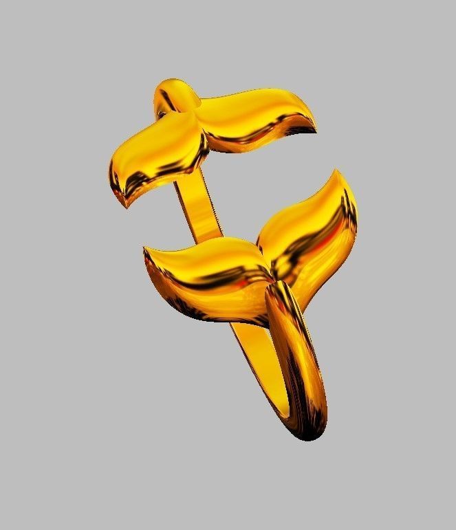 Dolphin Ring 3D print model_11