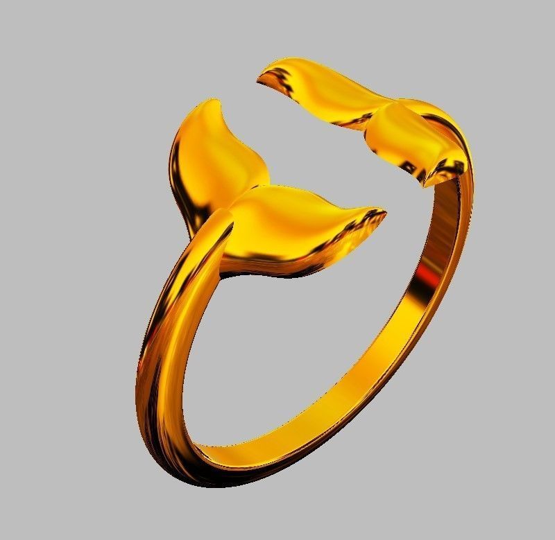 Dolphin Ring 3D print model_8