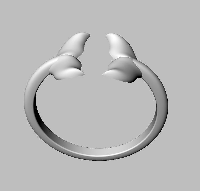 Dolphin Ring 3D print model_19