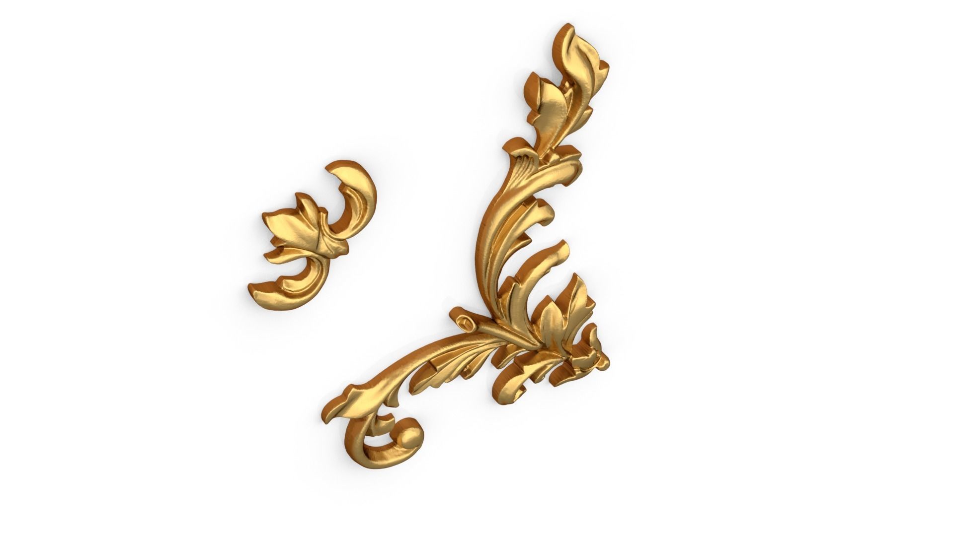 Classic decor ornament 329 3D model_5