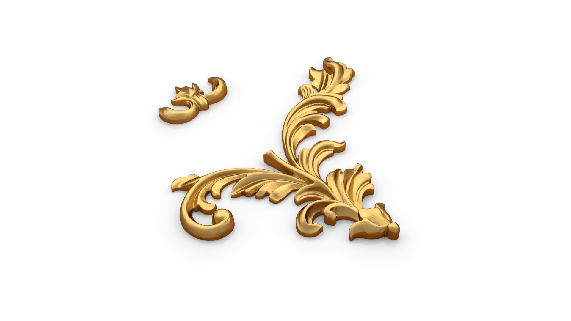 Classic decor ornament 329 3D model_2