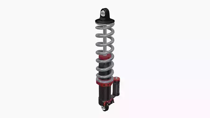 QA1 MOD Series coilovers Low-poly 3D model
