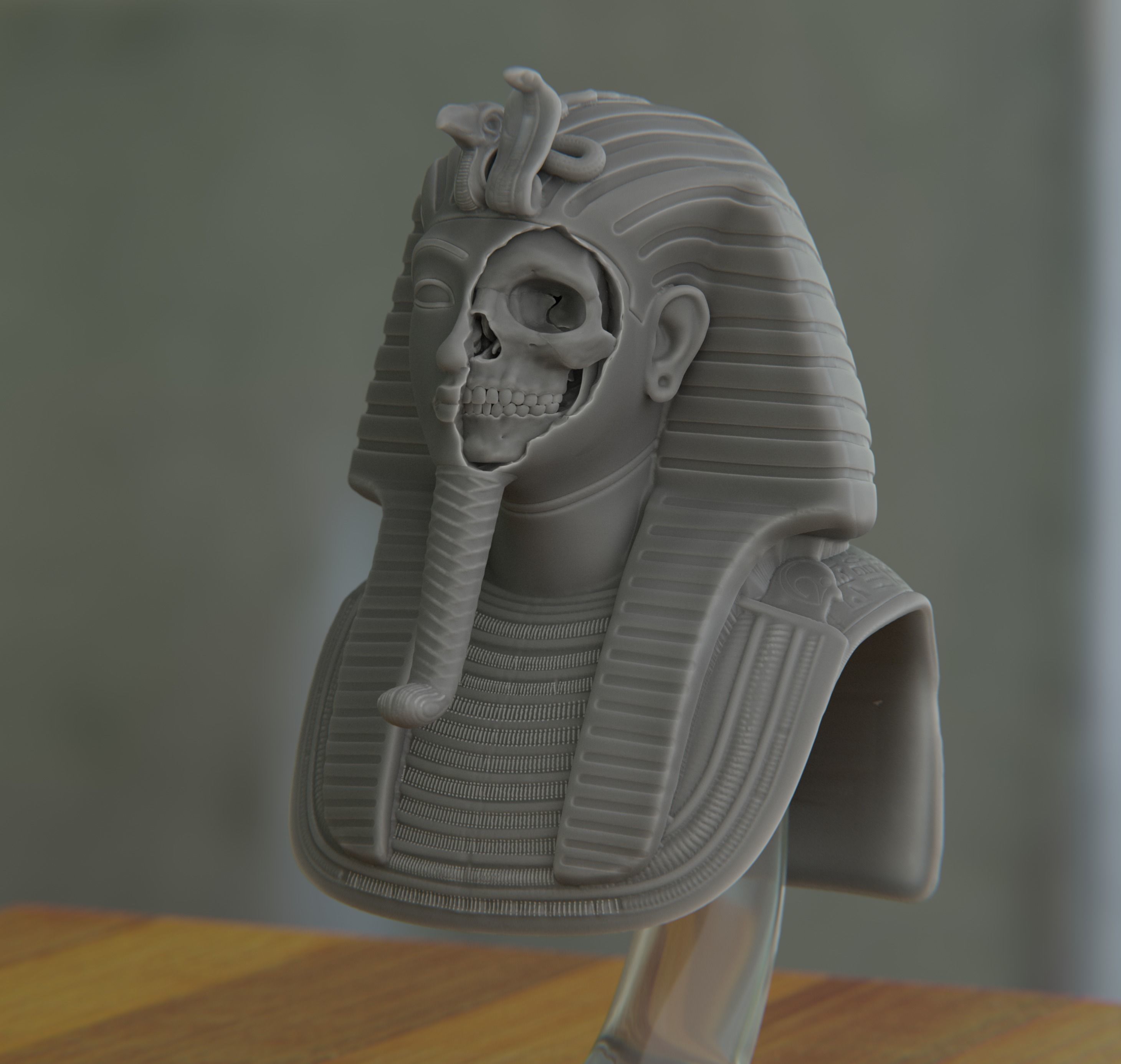 3D Replica of the Tutankhamun Skull Statue 3D print model 3D print model_1