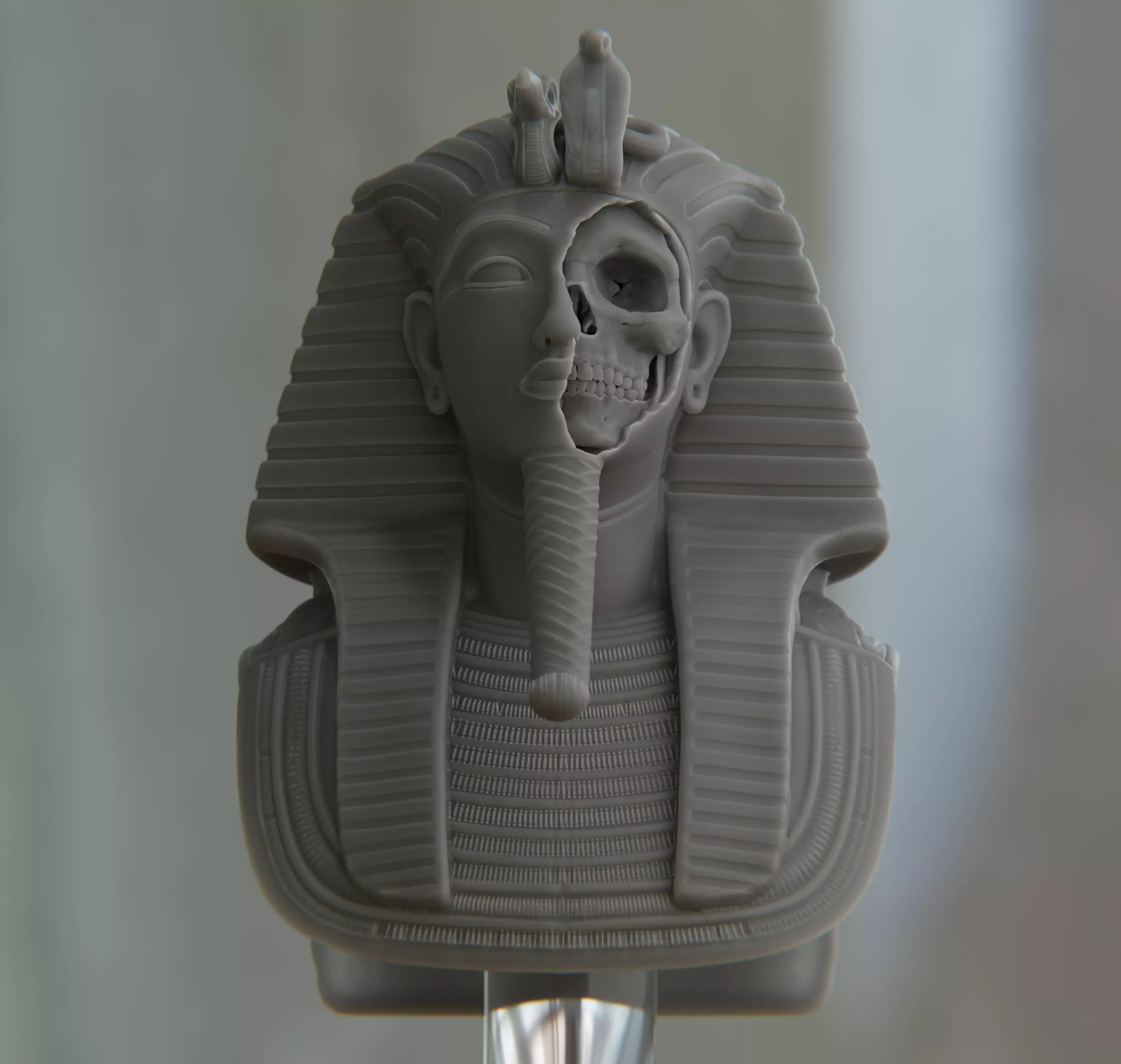 3D Replica of the Tutankhamun Skull Statue 3D print model 3D print model_0