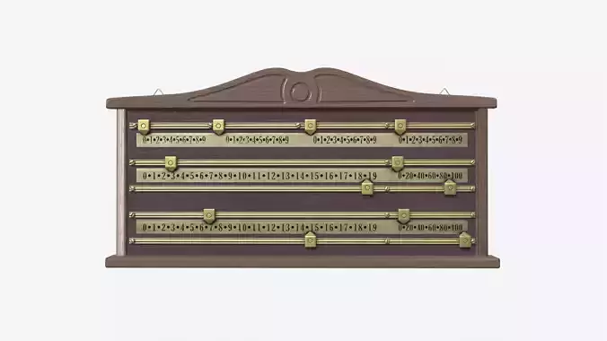 Vintage Billiard Snooker Scoreboard 3D model
