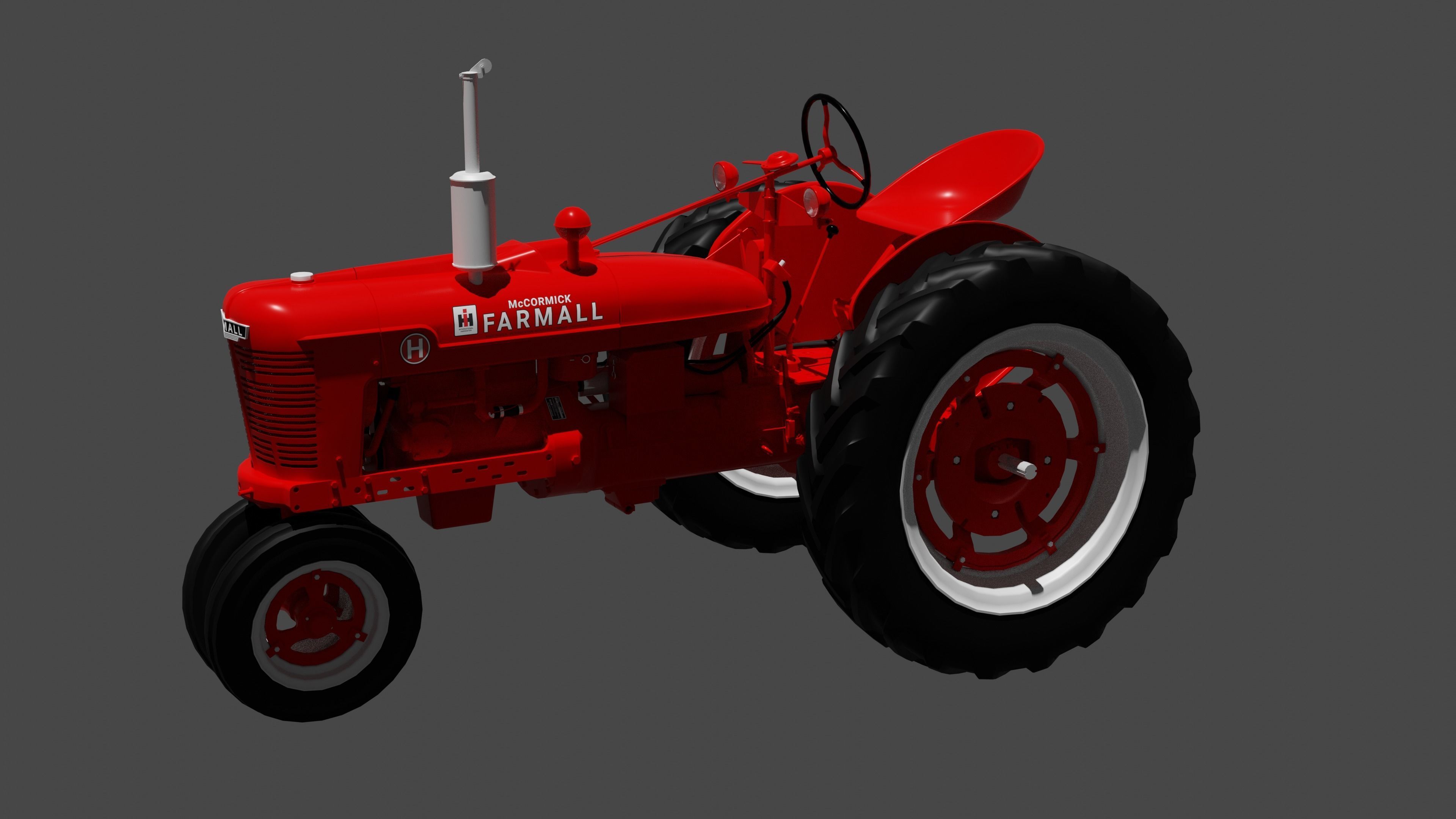 Farmall H And Super H 3D model_3