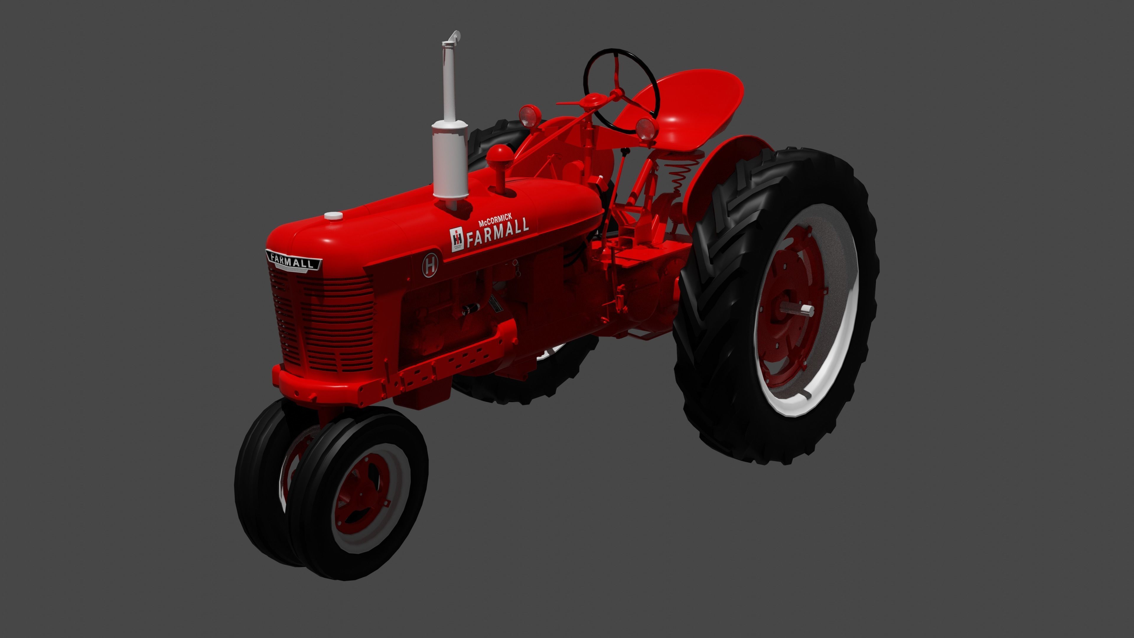 Farmall H And Super H 3D model_2