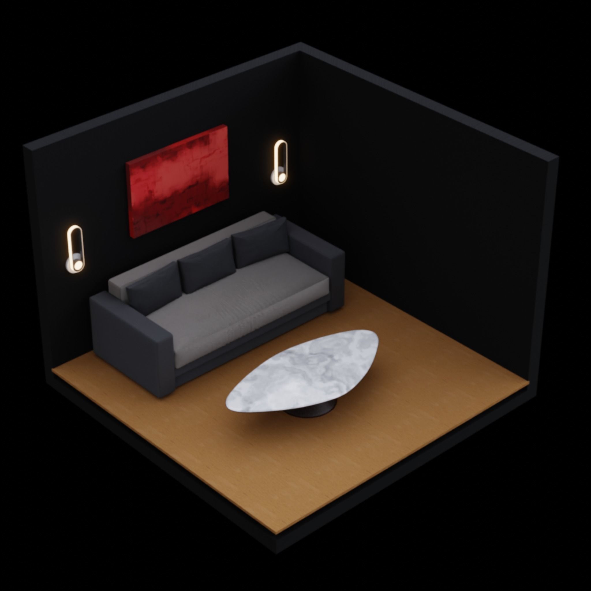 Sofa loft 3D model_5