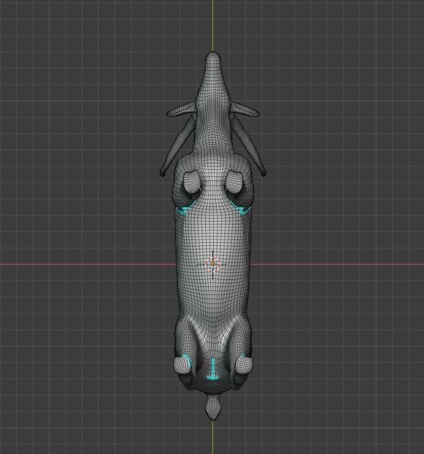 Markhor base mesh  Low-poly 3D model_4