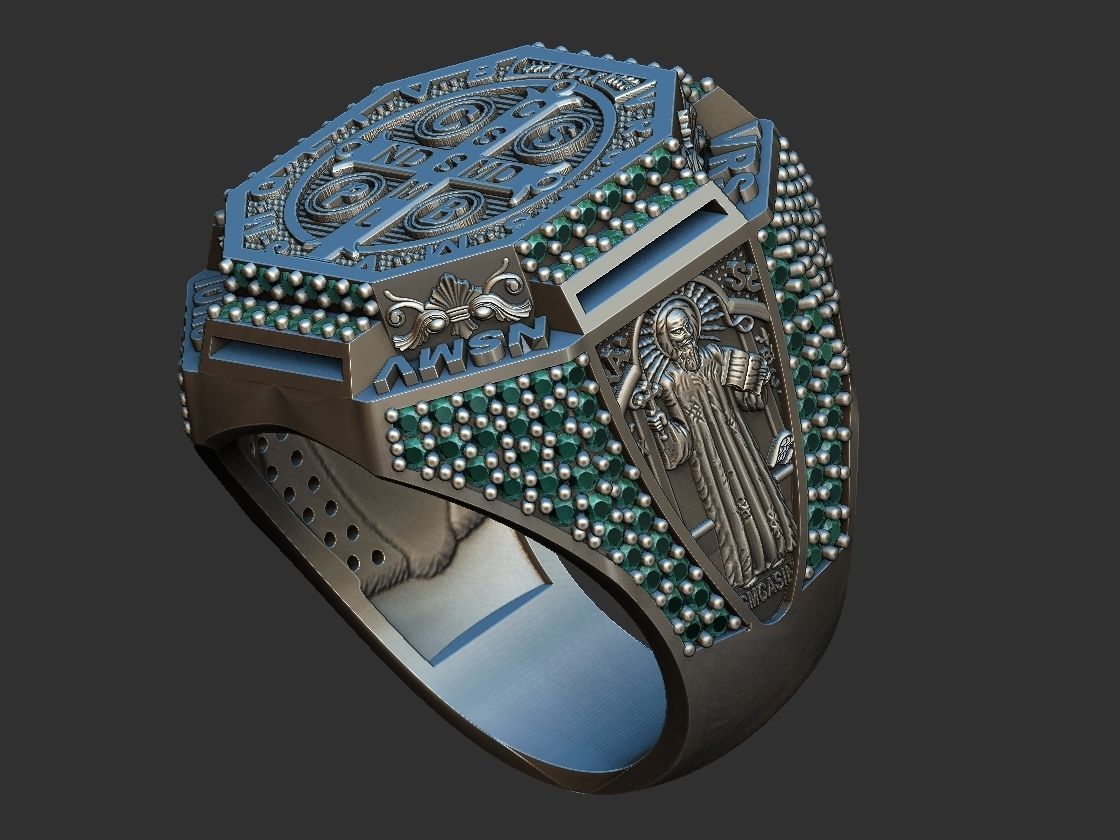 Saint Benedict Ring - Sao Bento 3D print model_12