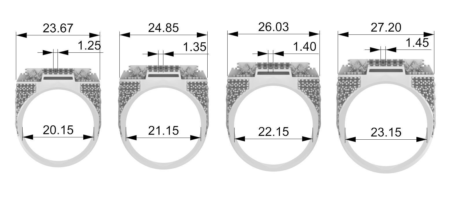 Saint Benedict Ring - Sao Bento 3D print model_5