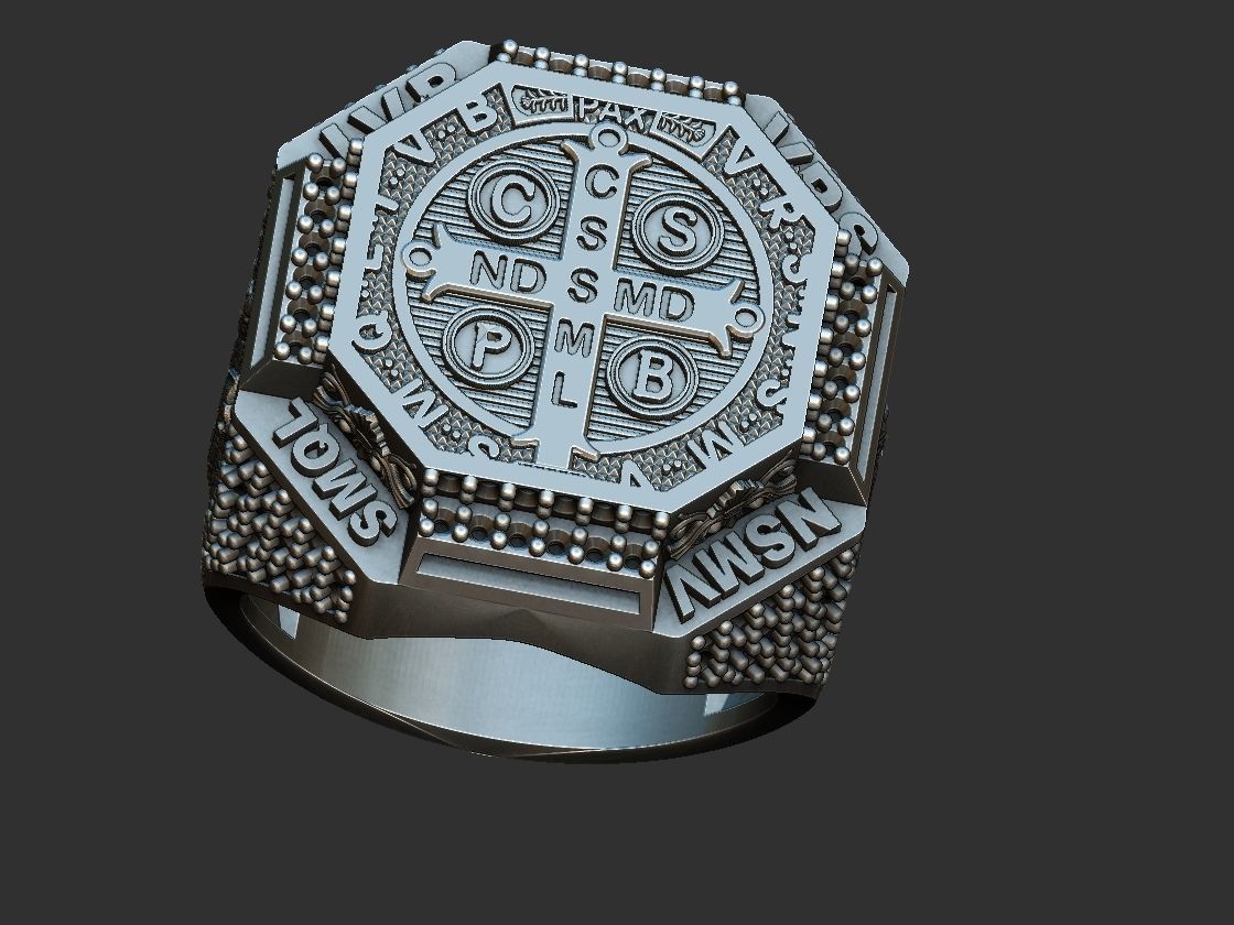Saint Benedict Ring - Sao Bento 3D print model_6