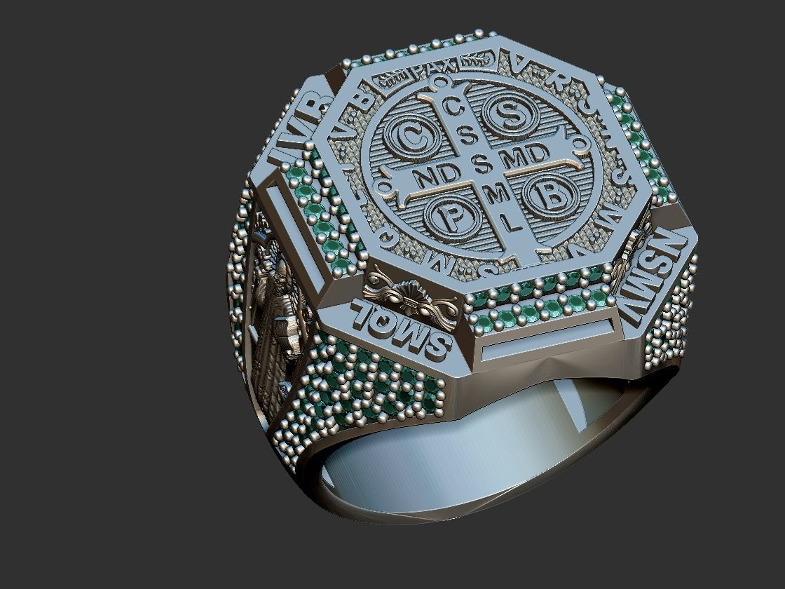 Saint Benedict Ring - Sao Bento 3D print model_16