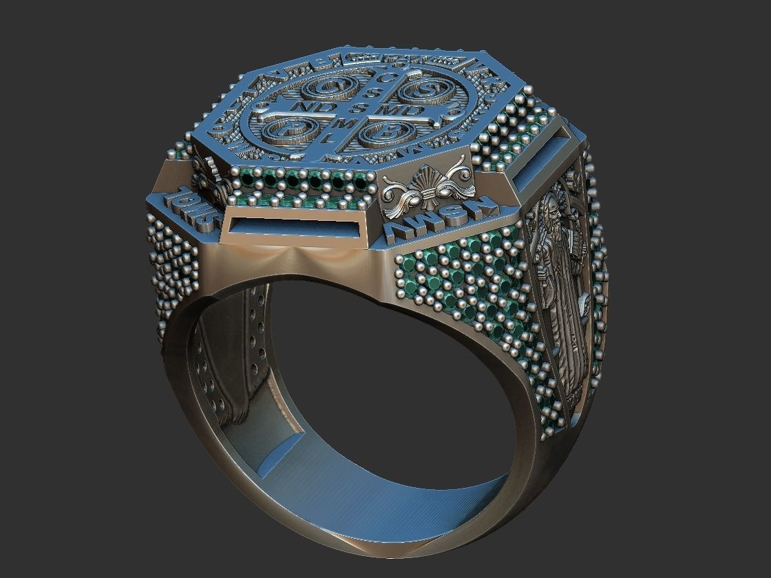 Saint Benedict Ring - Sao Bento 3D print model_11