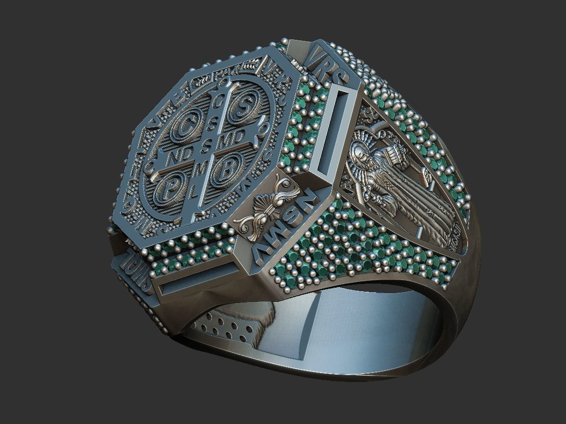 Saint Benedict Ring - Sao Bento 3D print model_18