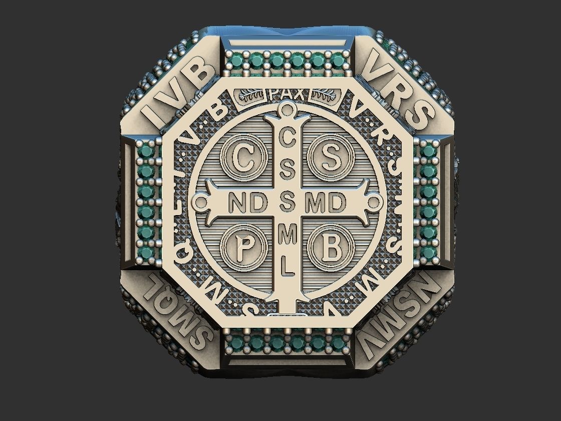 Saint Benedict Ring - Sao Bento 3D print model_1