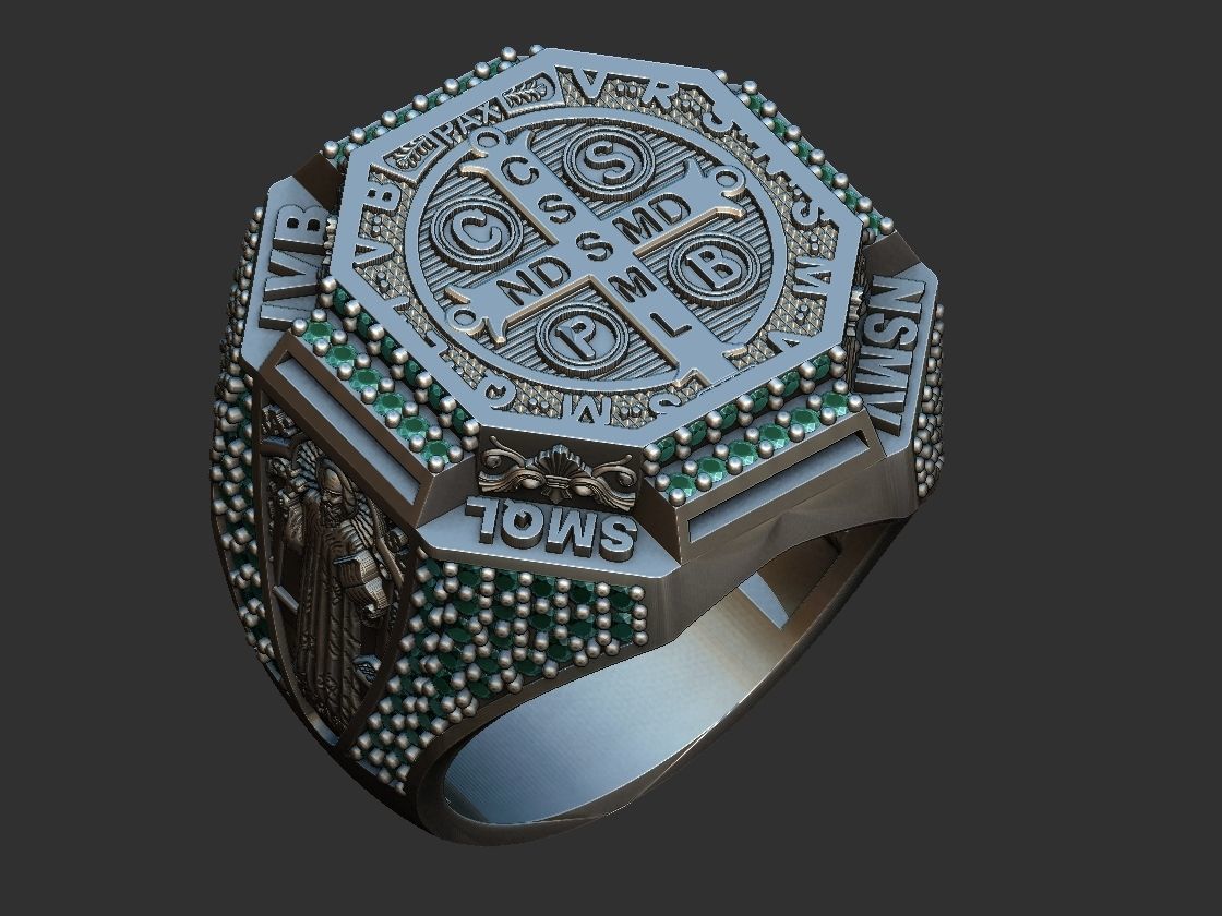 Saint Benedict Ring - Sao Bento 3D print model_2