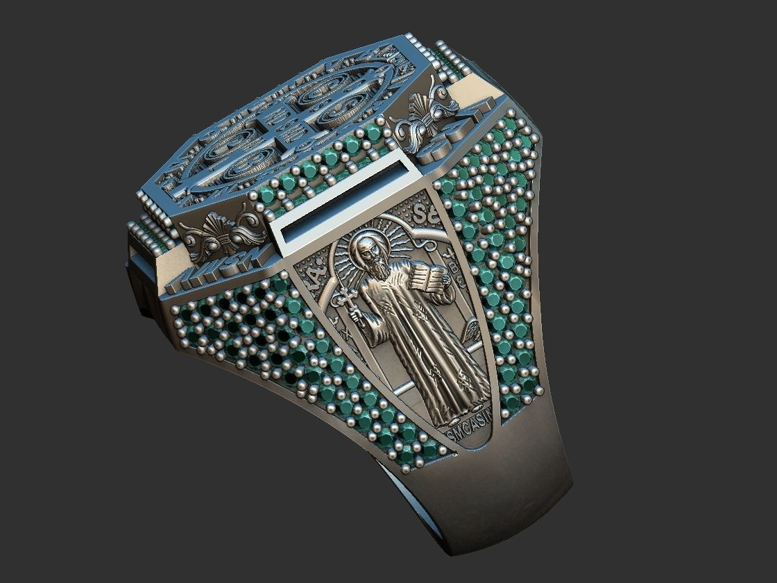 Saint Benedict Ring - Sao Bento 3D print model_13