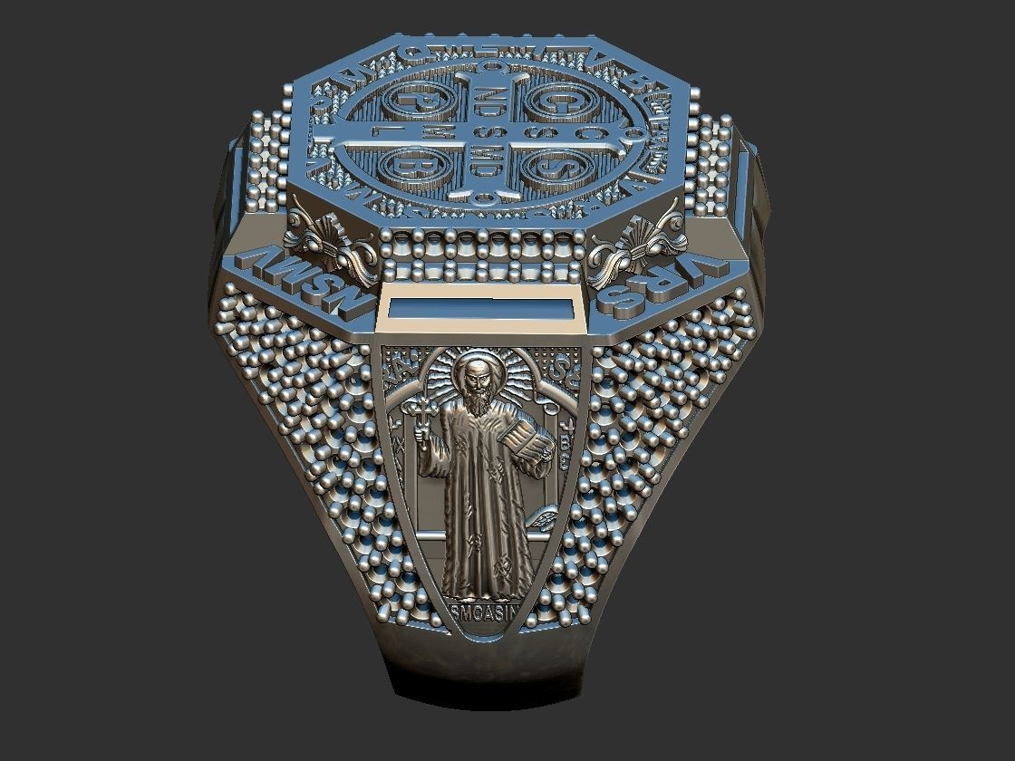 Saint Benedict Ring - Sao Bento 3D print model_8