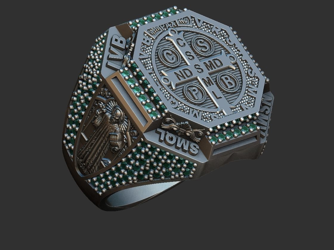 Saint Benedict Ring - Sao Bento 3D print model_17