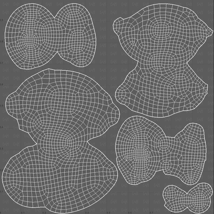 Clouds cartoon V06 Low-poly 3D model_45