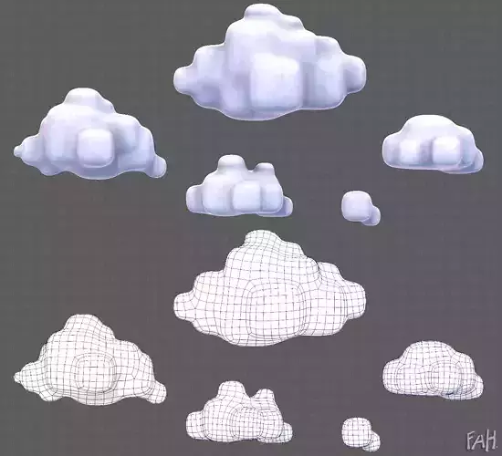 Clouds cartoon V06