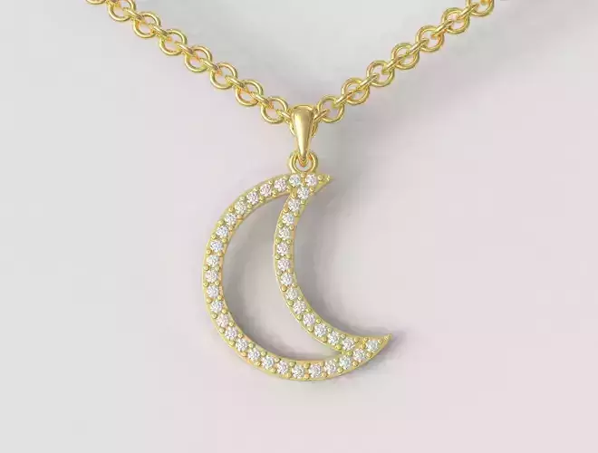 Moon Diamond Pendant
