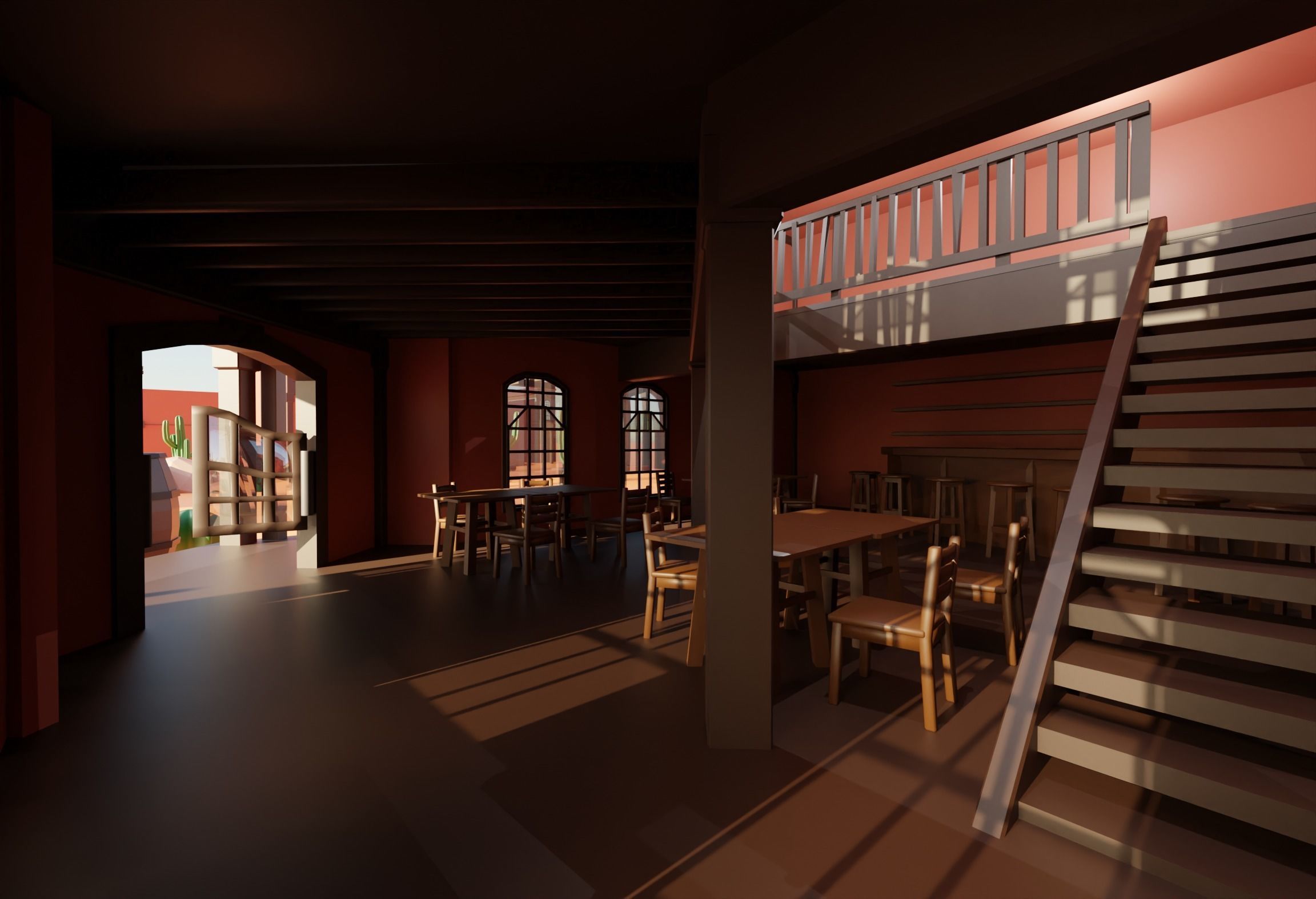 Low Poly Wild West 3D Model Pack Low-poly 3D model_2