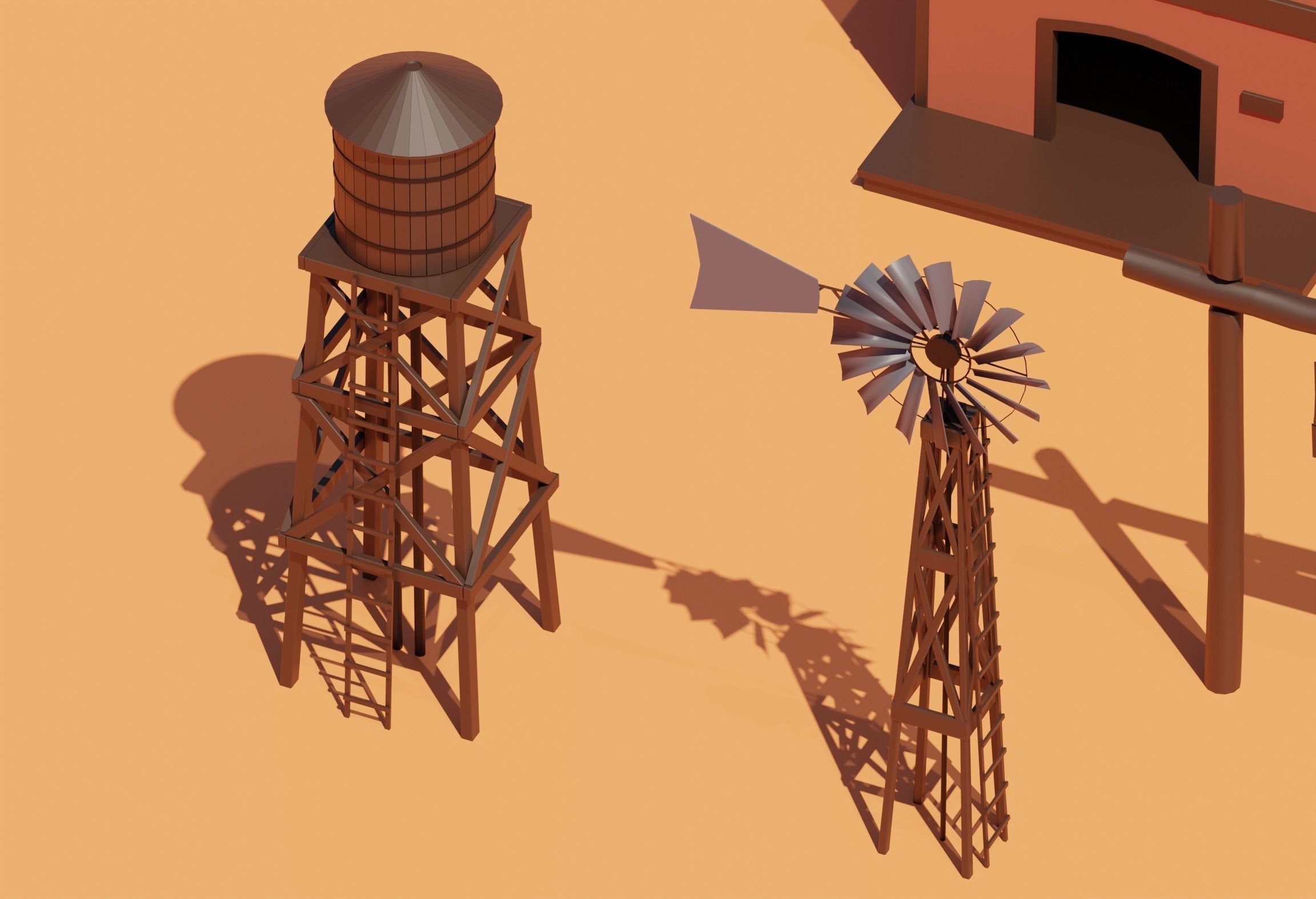 Low Poly Wild West 3D Model Pack Low-poly 3D model_5