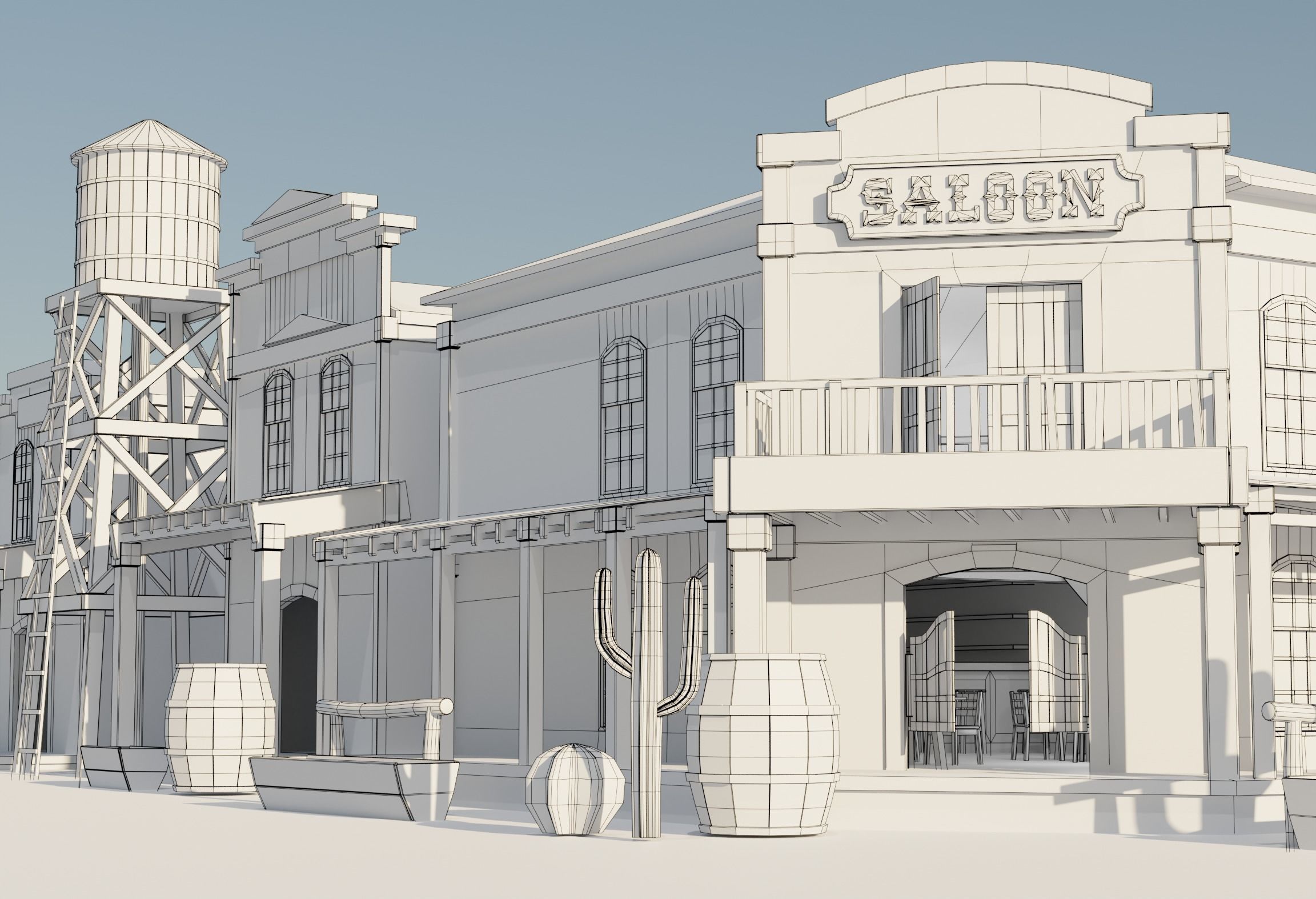 Low Poly Wild West 3D Model Pack Low-poly 3D model_9