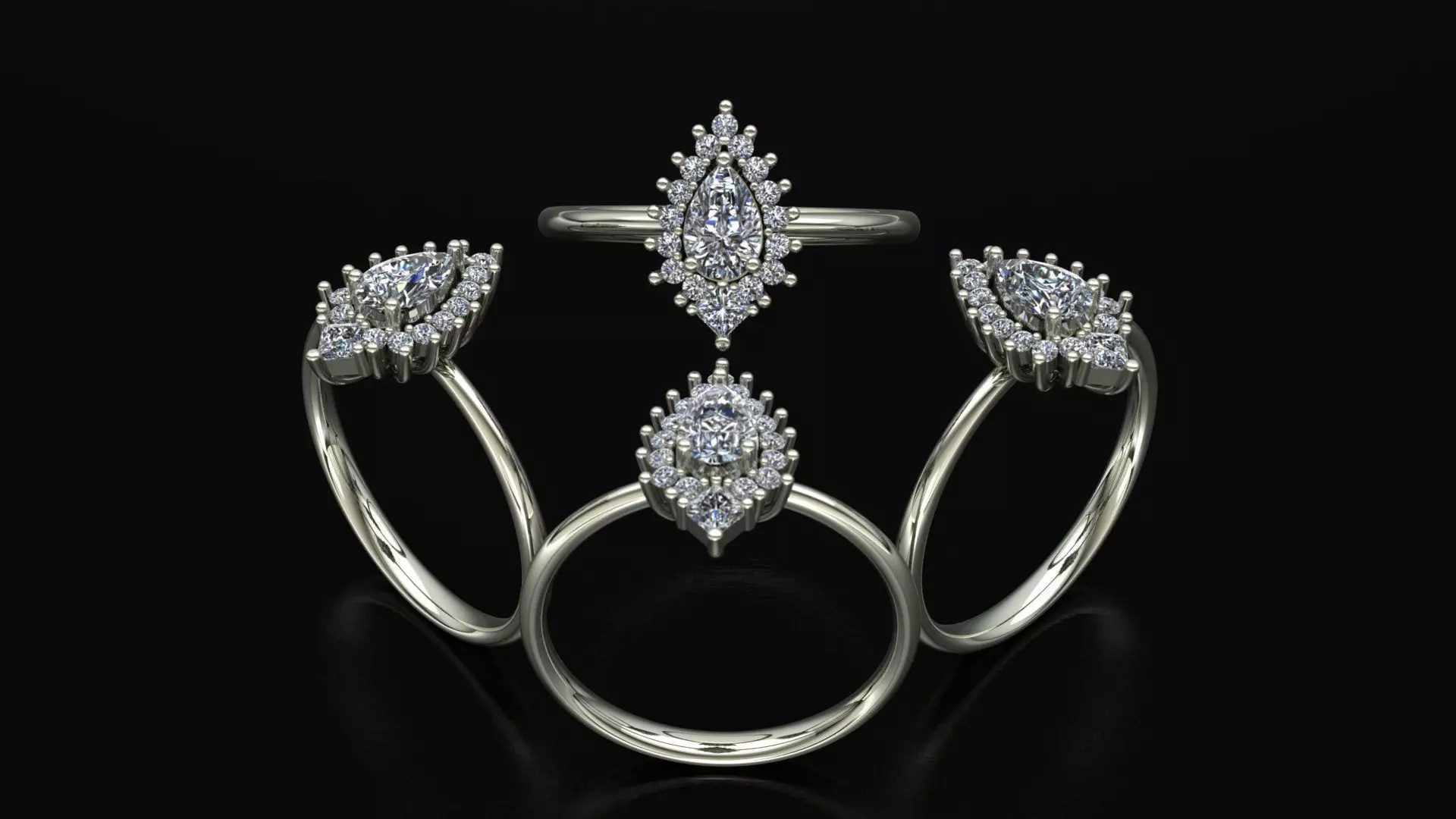 Engagement Ring 3D print model_0