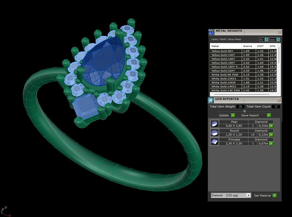 Engagement Ring 3D print model_1