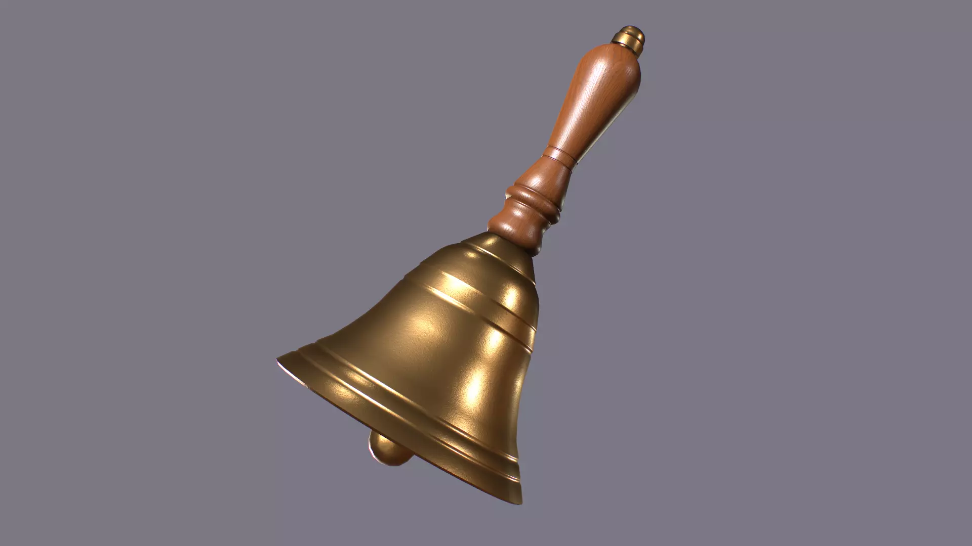 Hand Bell Low-poly 3D model