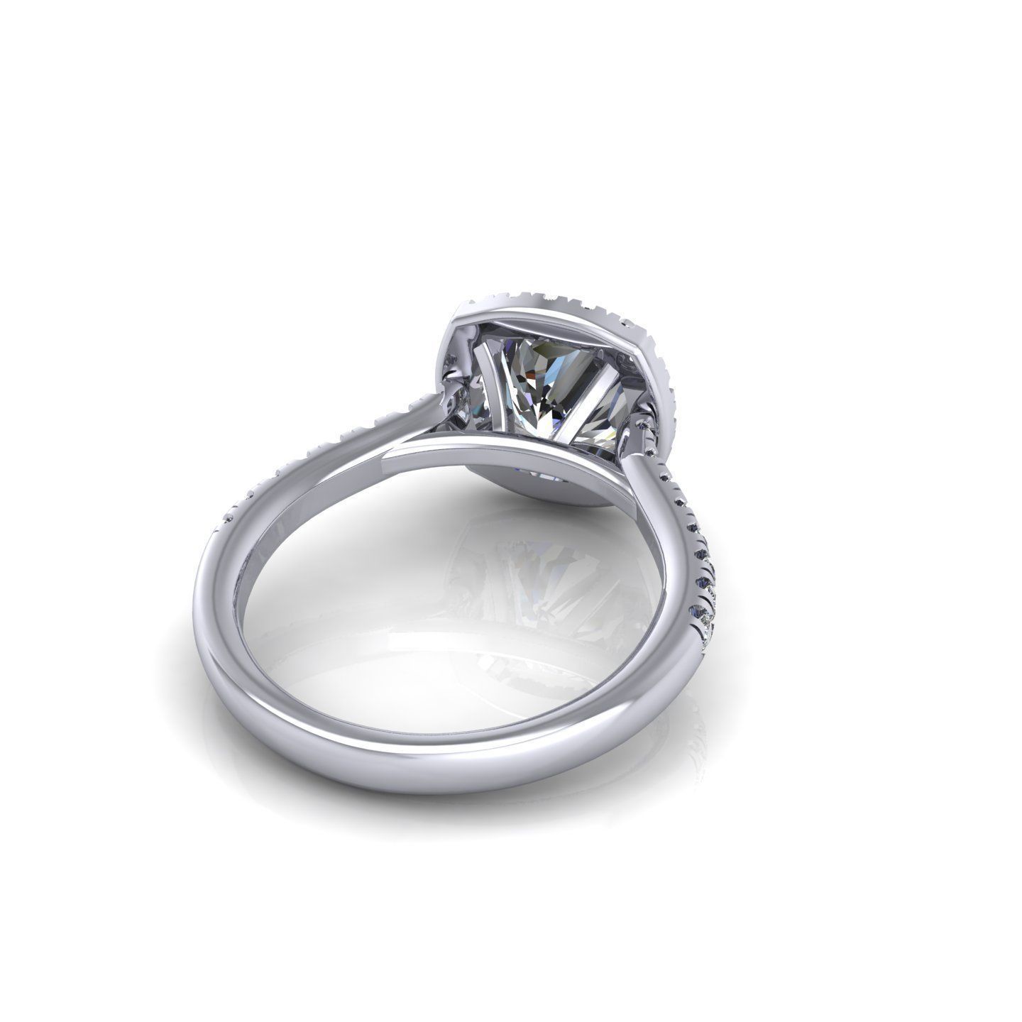 Pave Round Diamond Ring 3D print model_4