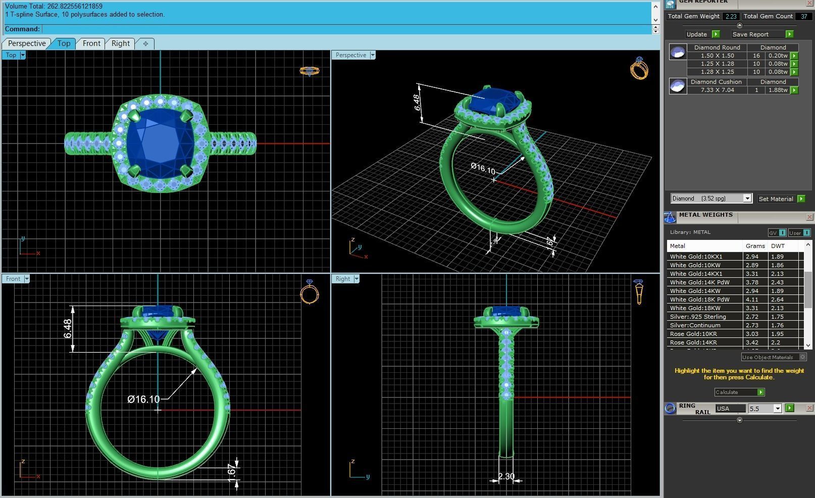 Pave Round Diamond Ring 3D print model_2