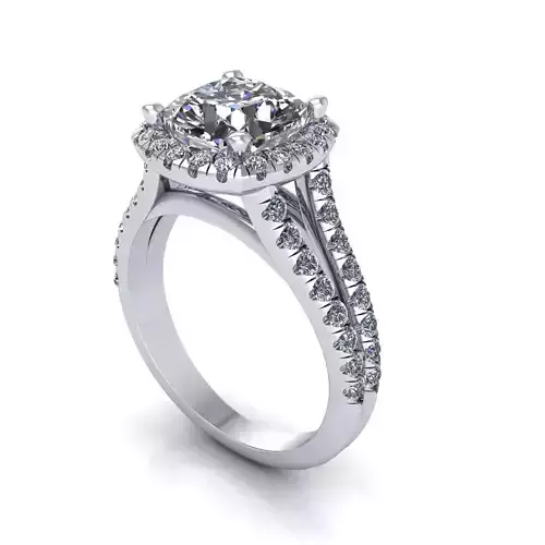 Precious Pave Oval Diamond Ring