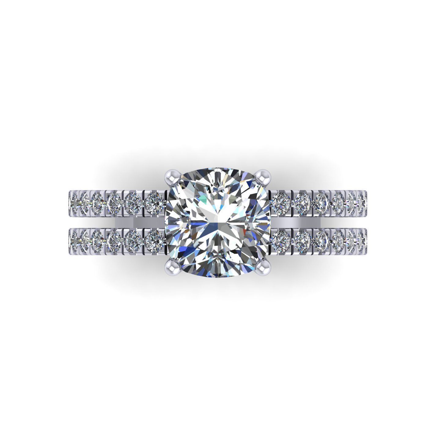 Solitaire Diamond Ring  3D print model_3