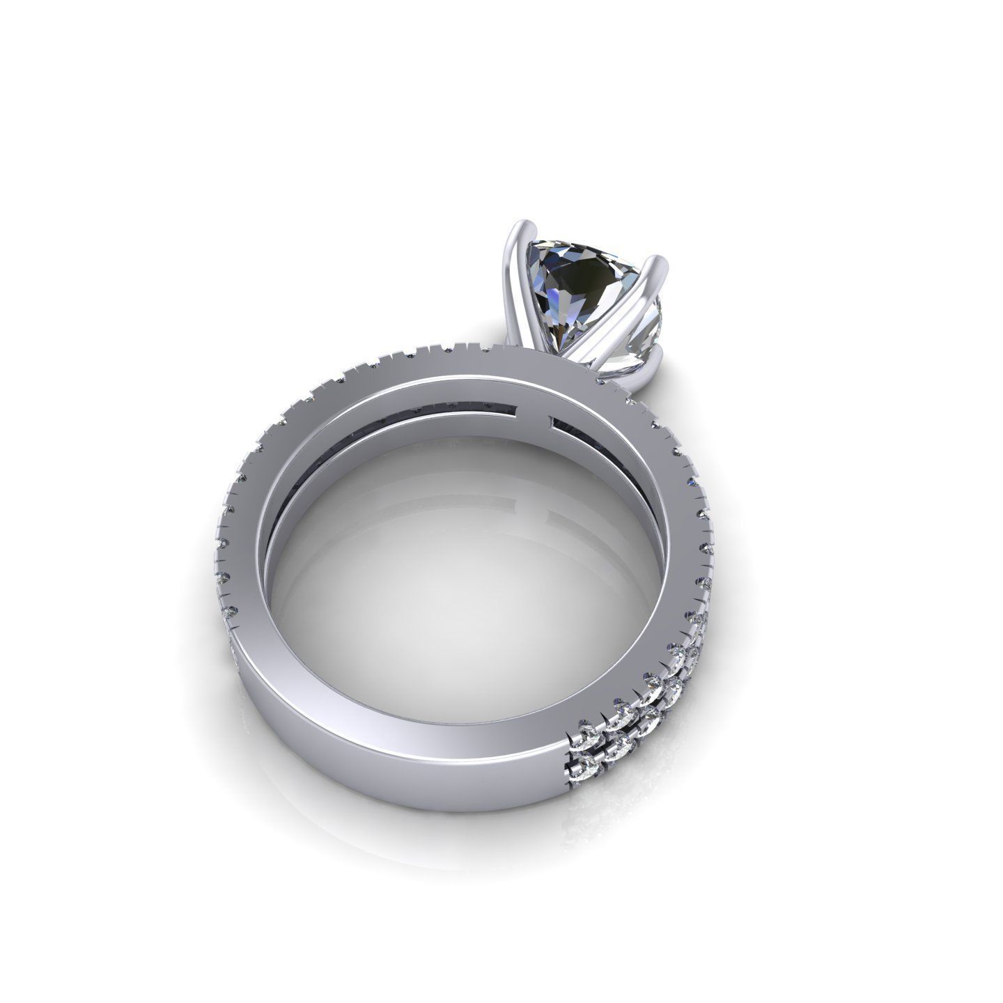 Solitaire Diamond Ring  3D print model_4