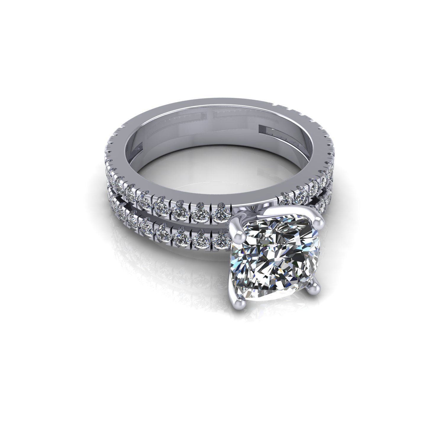 Solitaire Diamond Ring  3D print model_5