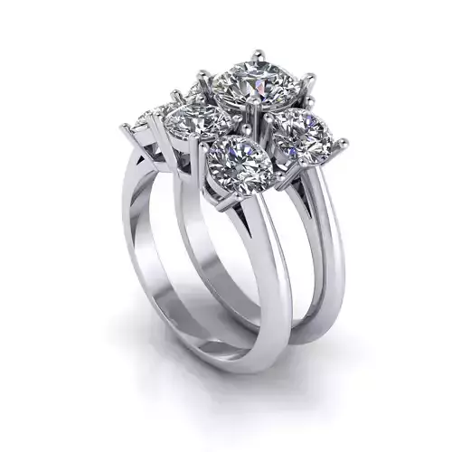 Three Stone Wedding Ring 