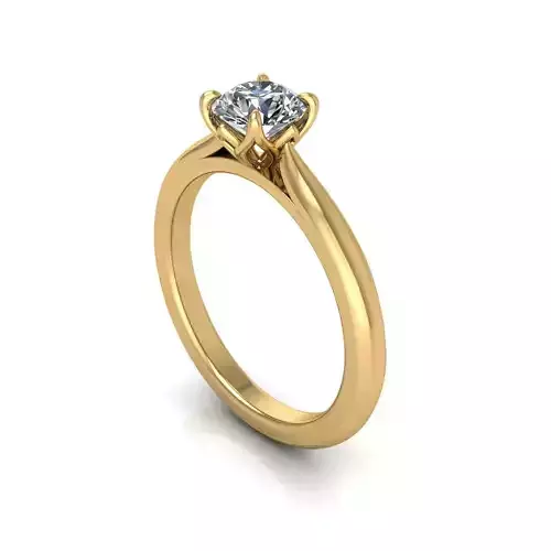 Small Cut Solitaire Diamond Ring