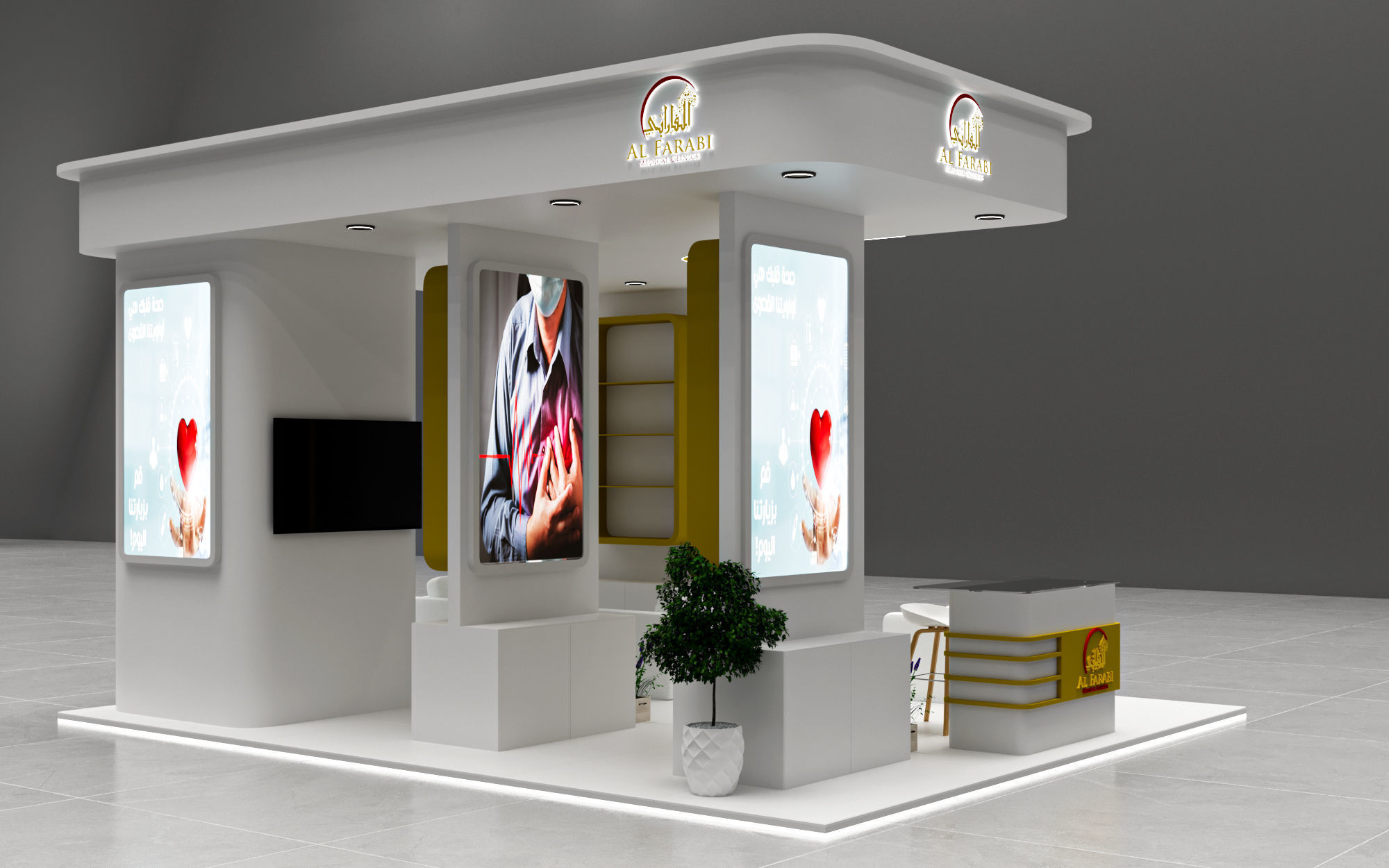 3 simple booth 6x6 3D model_1
